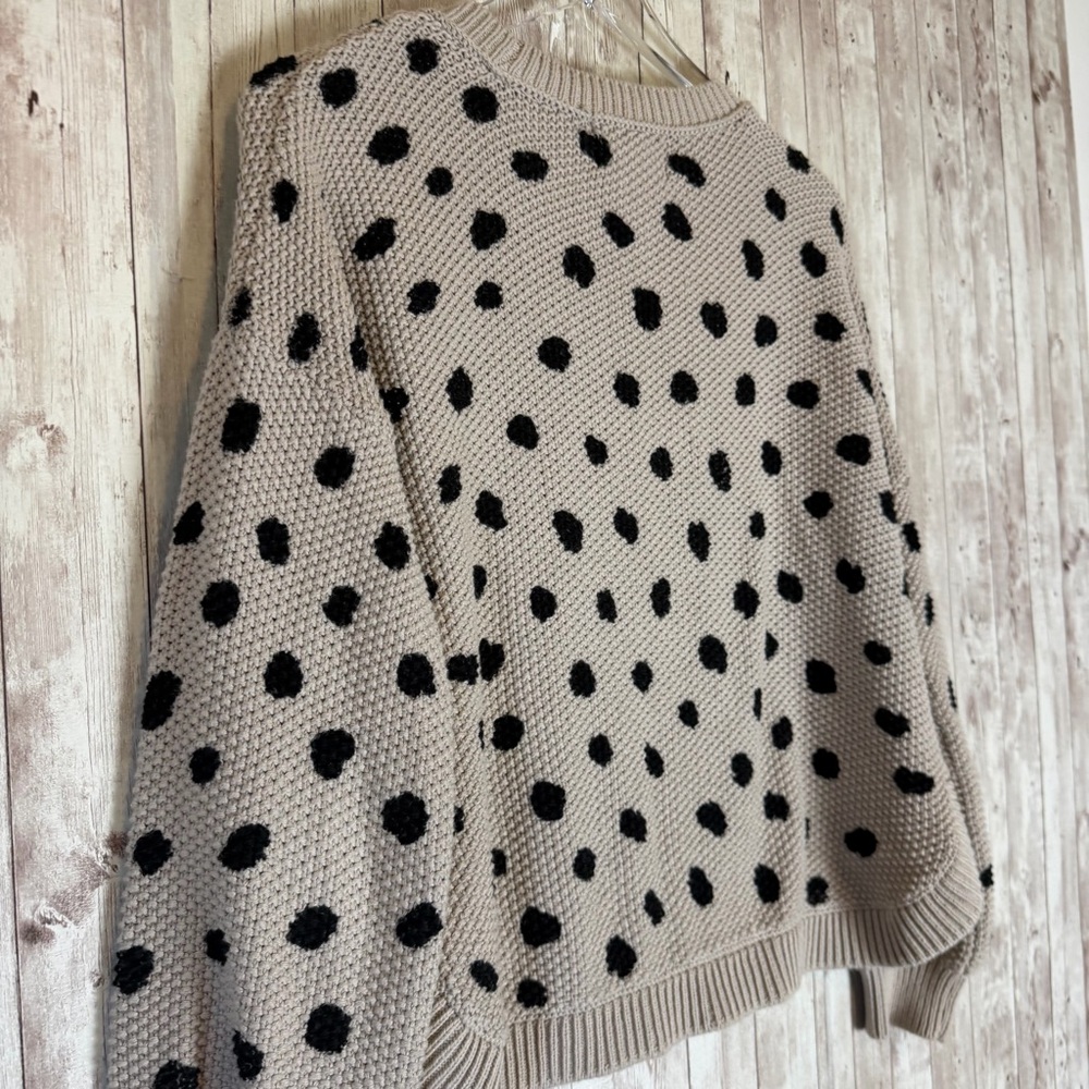 Jackson Rowe Chukar Polka Dot Cotton Sweater Small - Picture 8 of 9